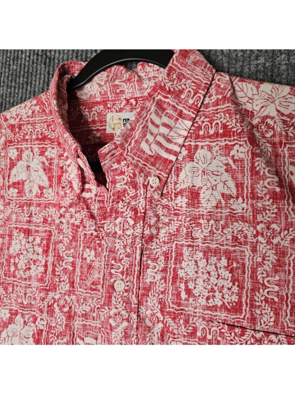 Vintage Reyn Spooner Shirt Mens XL Lahaina Sailor Button Down Reverse Print Red - Picture 3 of 5